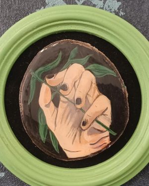 Cuadro de madera pintado a mano