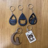 Llavero Madera Gatos