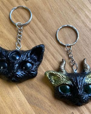 Llaveros cara gato