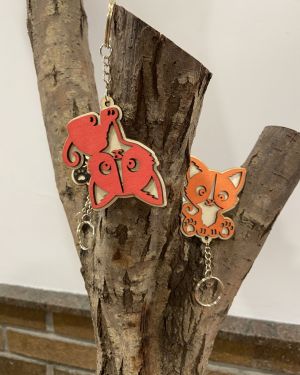 Llavero gato relieve