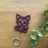 Llavero gato relieve