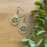 Pendientes gatunos de madera