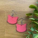 Pendientes gatunos de madera