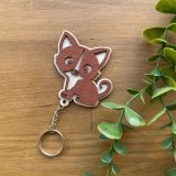 Llavero gato relieve