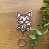 Llavero gato relieve