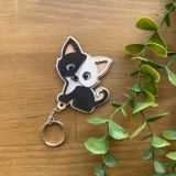 Llavero gato relieve