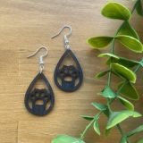 Pendientes gatunos de madera